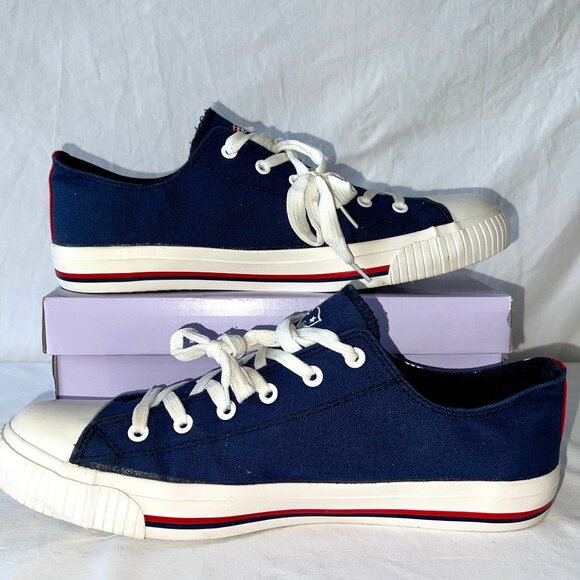 New England Patriots Men's FOCO Low Top Canvas Sneakers, Size 10, EUC! - Picture 2 of 13